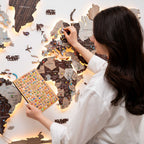 3D LED / LUMINOUS Wooden World Map 3.0 Cappuccino - SJB-DIAMOND ELITES