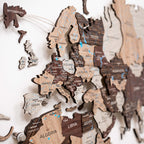 3D LED / LUMINOUS Wooden World Map 3.0 Cappuccino - SJB-DIAMOND ELITES
