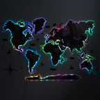 3D LUMINOUS LED Wooden World Map 2.0 Mystery - SJB-DIAMOND ELITES