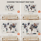 3D LUMINOUS LED Wooden World Map 2.0 Mystery - SJB-DIAMOND ELITES