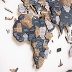 3D LED / LUMINOUS Wooden World Map 3.0 Mystery - SJB-DIAMOND ELITES