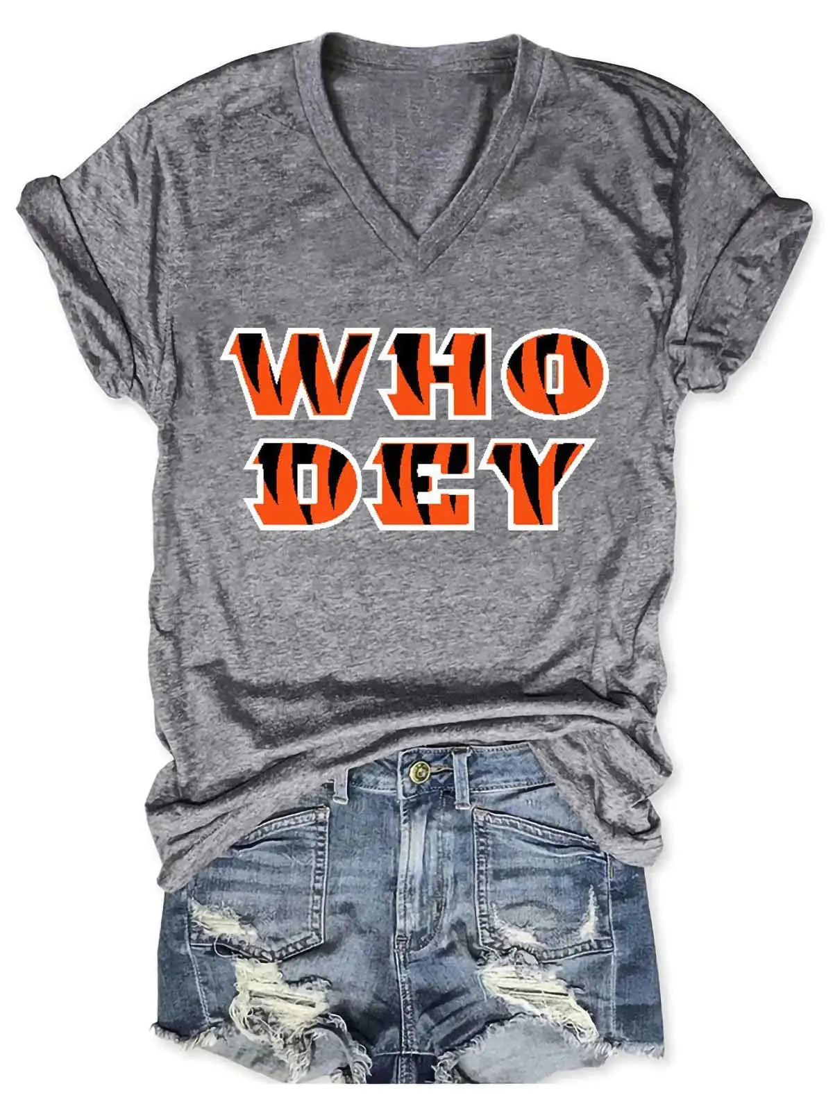 Women Who Dey V-Neck Shirt Pi-Mart
