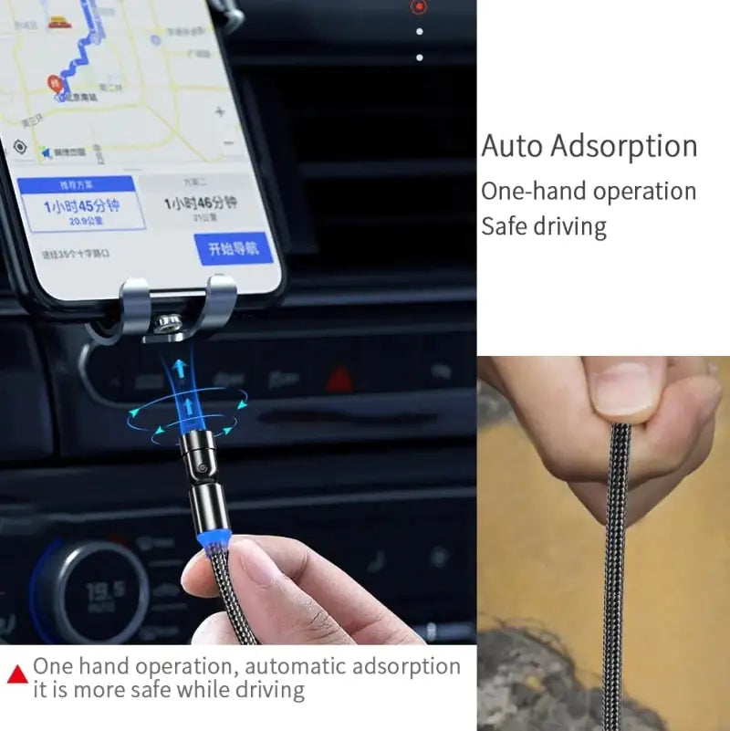 Magnetic Cable For Micro, USB Type C, and IOS Charger Fast Charging Pi-Mart
