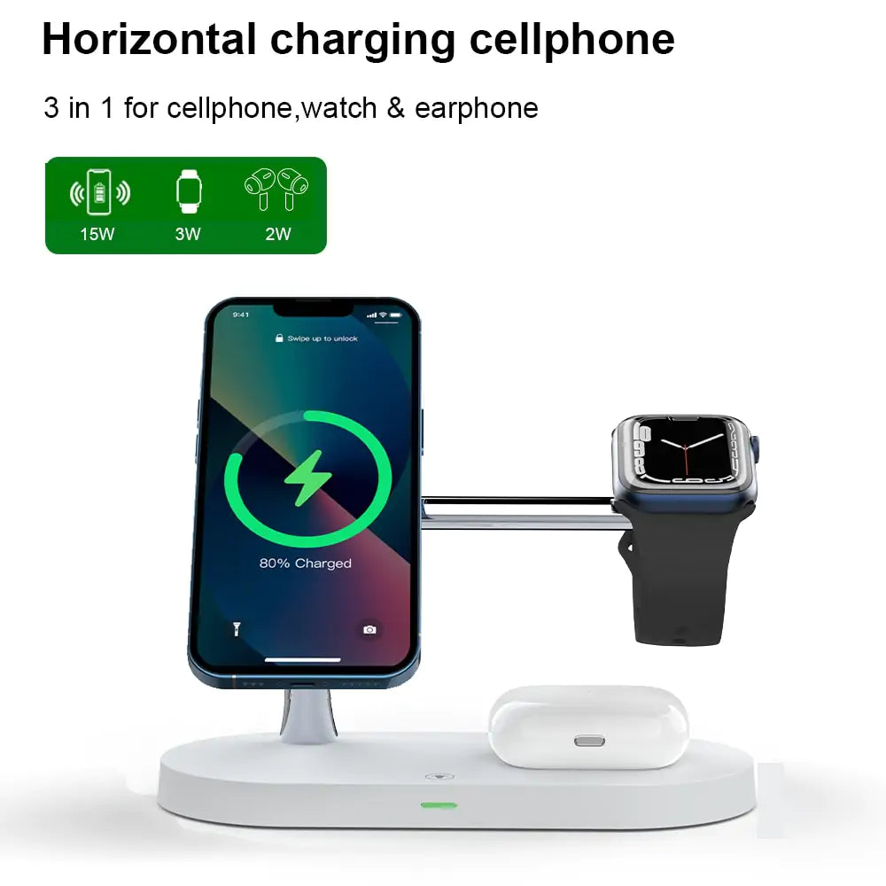 3-in-1 Wireless Magsafe Charger Stand Pi-Mart