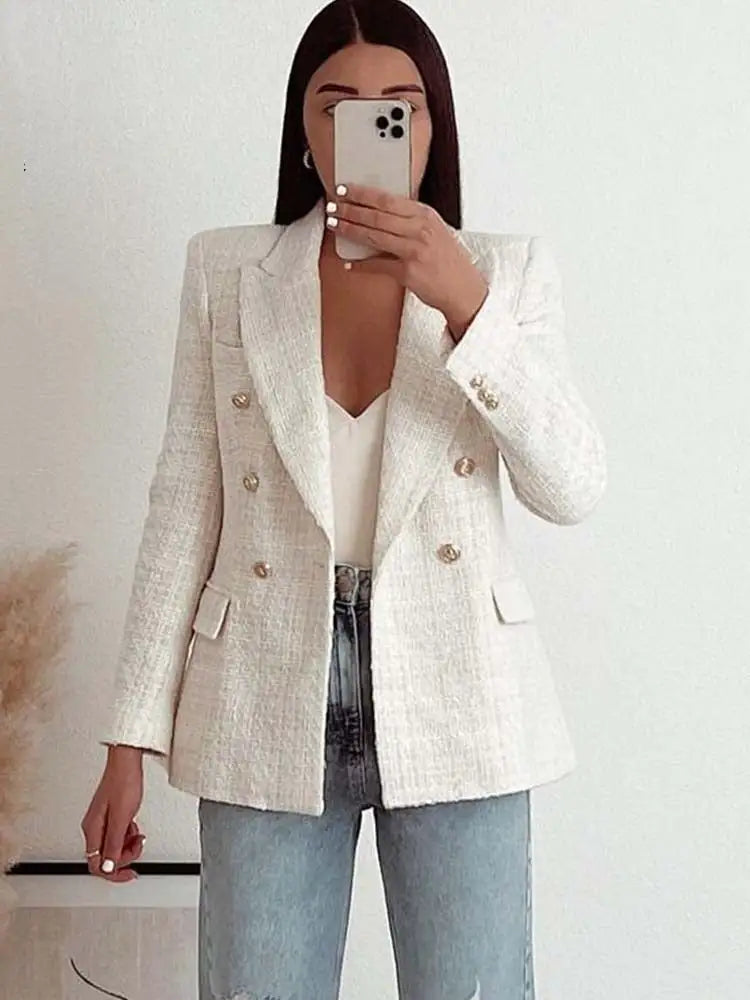 Women Blazer Breasted Pi-Mart