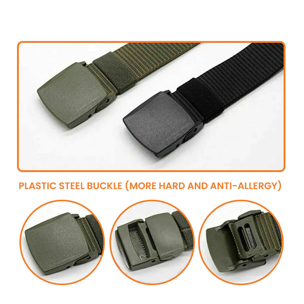 Men's Plastic Cam Buckle Nylon Belt Pi-Mart