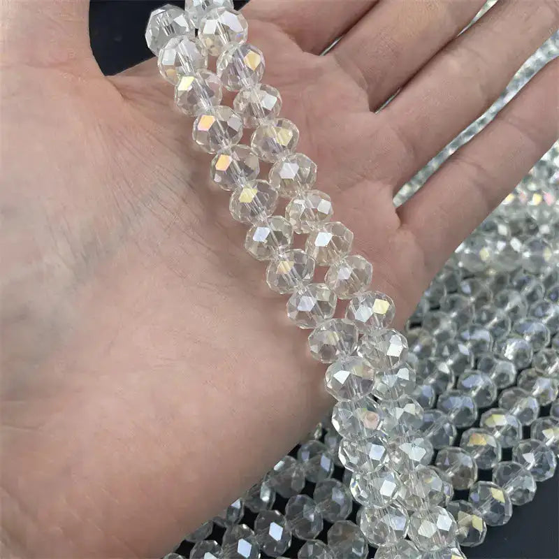 AB Glass Crystal Flat Beads for DIY Necklaces & Bracelets