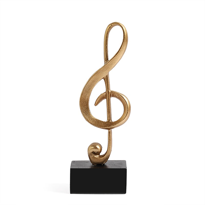 Musical Note Figurines Home Decoration Resin Golden Sculpture Home Decor Desk Piano Office TV Cabinet Ornaments Souvenirs Lootquake LLC
