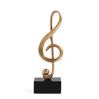 Musical Note Figurines Home Decoration Resin Golden Sculpture Home Decor Desk Piano Office TV Cabinet Ornaments Souvenirs Lootquake LLC