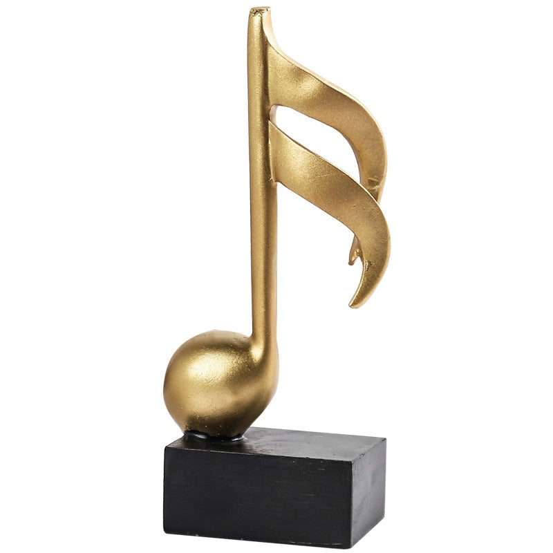 Musical Note Figurines Home Decoration Resin Golden Sculpture Home Decor Desk Piano Office TV Cabinet Ornaments Souvenirs Lootquake LLC