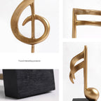 Musical Note Figurines Home Decoration Resin Golden Sculpture Home Decor Desk Piano Office TV Cabinet Ornaments Souvenirs Lootquake LLC