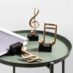 Musical Note Figurines Home Decoration Resin Golden Sculpture Home Decor Desk Piano Office TV Cabinet Ornaments Souvenirs Lootquake LLC