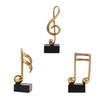 Musical Note Figurines Home Decoration Resin Golden Sculpture Home Decor Desk Piano Office TV Cabinet Ornaments Souvenirs Lootquake LLC