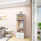 A2 Modular Wooden Closet Organizer System,Clothes Organizer, Closet System with 1 Closet Shelves, Closet Organizer System with 2 Closet Drawers for Clothes Storage, Walk in Closet Organizers and Storage, Closet(24"W x 16"D x 71"H) Pi-Mart