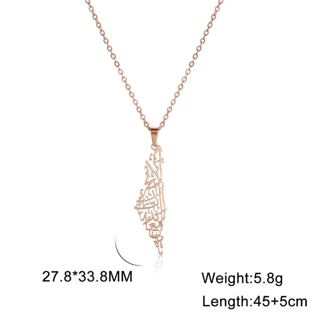 Unisex Stainless Steel Hollow Map Necklaces Lootquake LLC