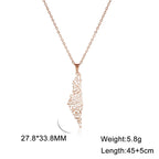 Unisex Stainless Steel Hollow Map Necklaces Lootquake LLC