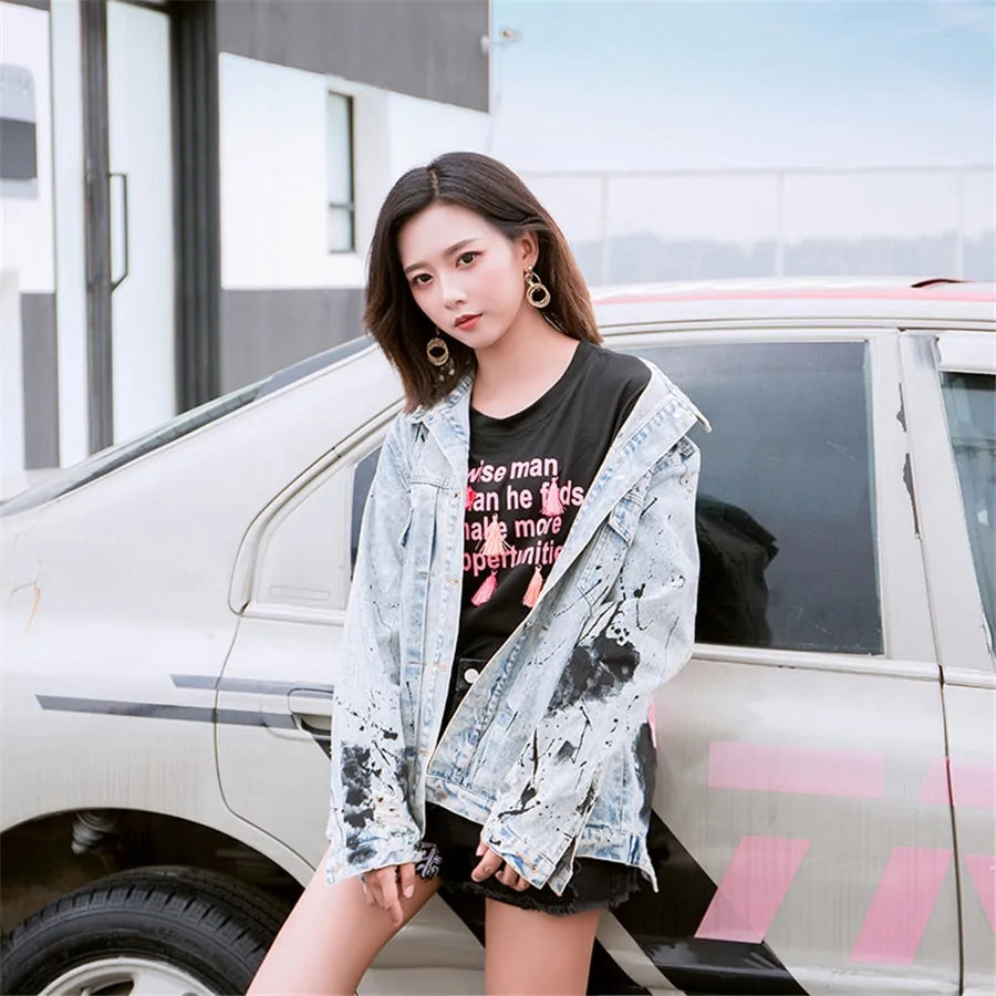 Graffiti Denim Jacket Pi-Mart