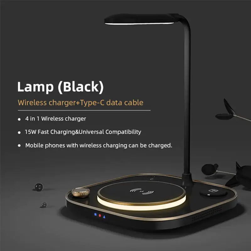 15w Fast 3 In 1 Wireless Charger Lamp Pi-Mart