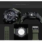 SMAEL Brand Men Sports Watches Dual Display