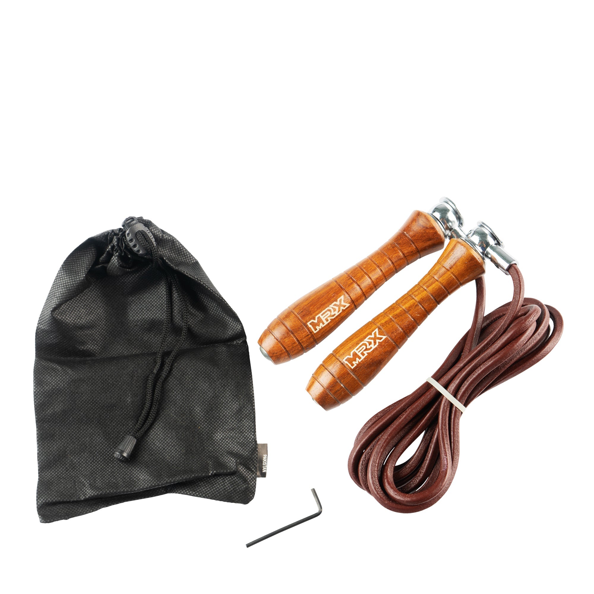 MRX Weighted Leather Jump Rope Heavy Duty Wood Handle - SJB-DIAMOND ELITES