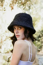 Reversible Teddy Suede Bucket Hat - Winter Cozy - Two-Way Stretch Fit