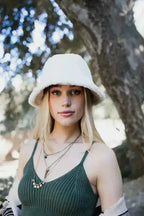 Reversible Teddy Suede Bucket Hat - Winter Cozy - Two-Way Stretch Fit