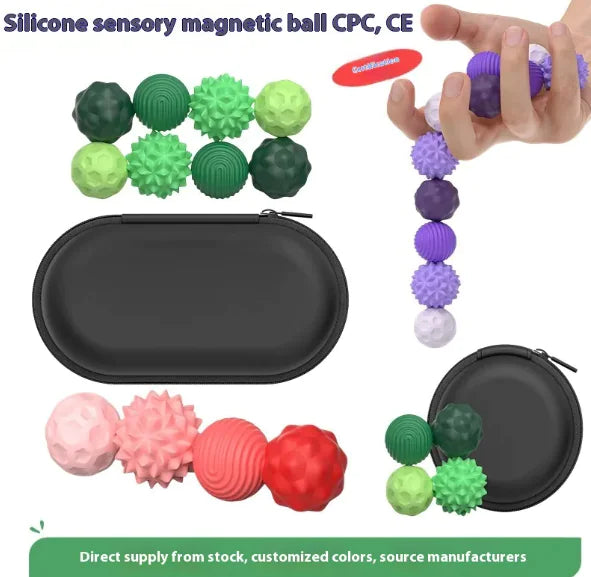 Silicone Sensory Magnetic Ball Toy Pi-Mart