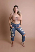 Eye Lace Applique Bralette