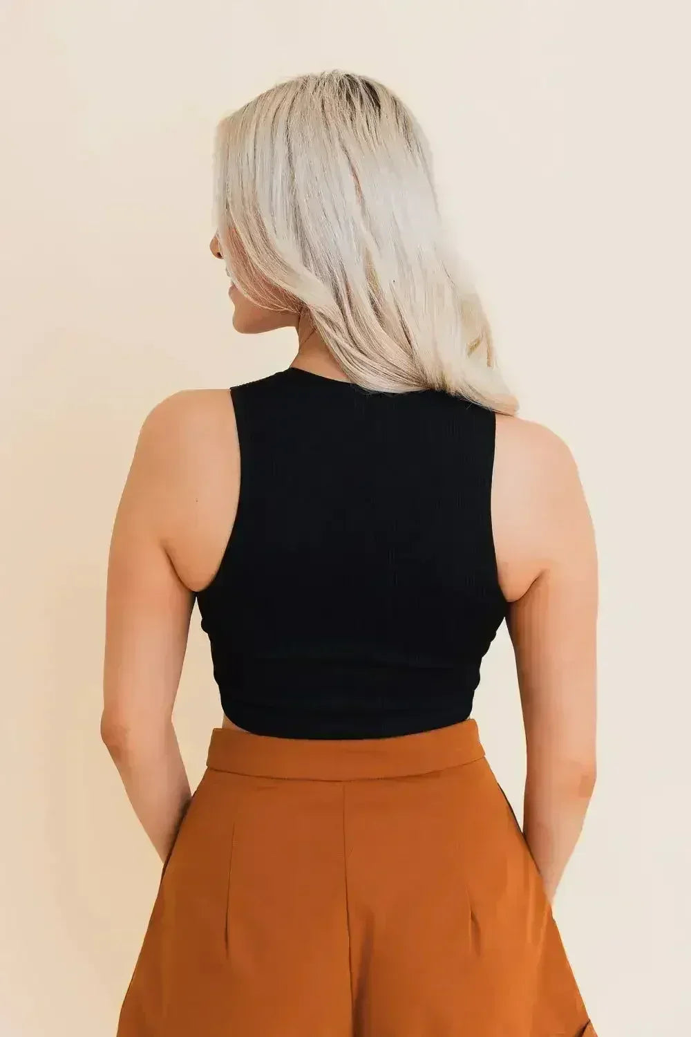 Eco Chic Ribbed Harmony Crop Top - Comfort and Sustainability Combined - SJB-DIAMOND ELITES