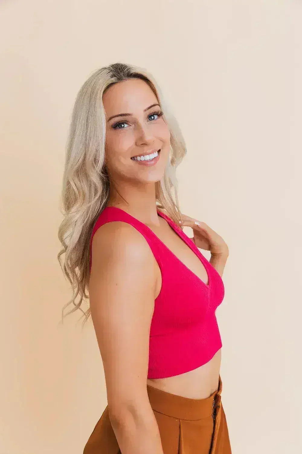 Eco Chic Ribbed Harmony Crop Top - Comfort and Sustainability Combined - SJB-DIAMOND ELITES