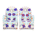 Yoruba Beaded Arm Chair Set of 2 | Blue Flowers Lootquake LLC