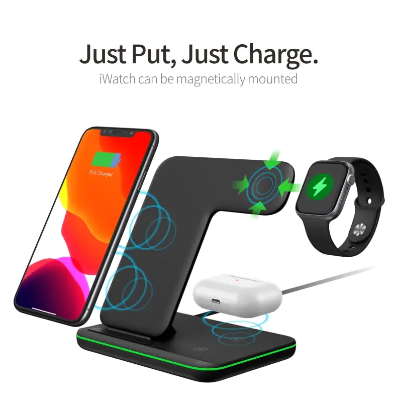 3 in 1 Wireless Charger 15W Pi-Mart