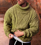 Cozy Turtleneck Knit Jacket Sweater Pi-Mart
