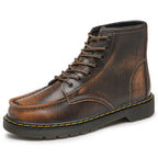 Men's High-Top Cowhide Martin Trendy Tooling Boots Pi-Mart