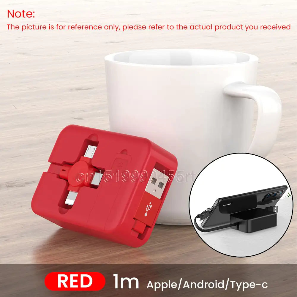 Indestructible 4 in 1 Ultra Turbo Retractable Charger - SmartCharger Pi-Mart