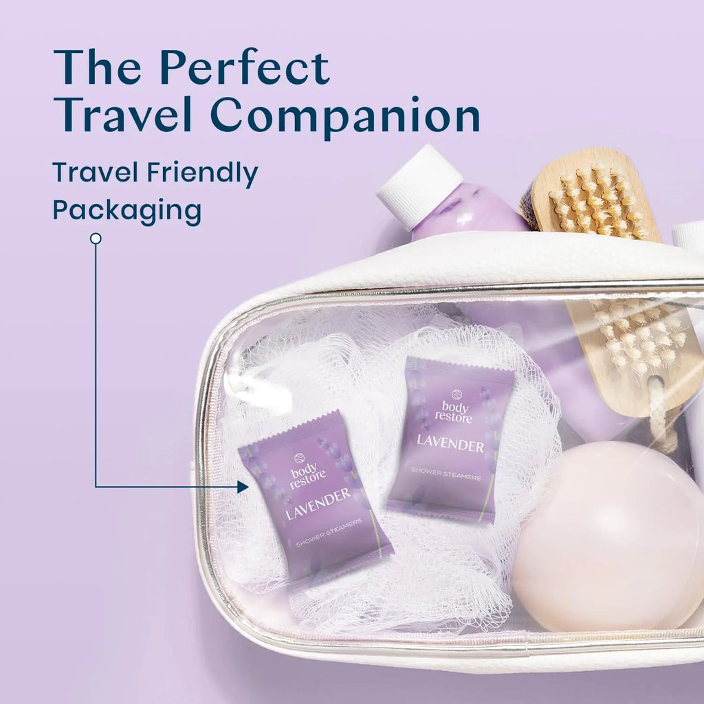 Body Restore Shower Steamers Aromatherapy 15 Pack - Relaxation Birthday Gifts for Women and Men, Travel Essentials, Stress Relief and Self Care - Lavender 15 Count (Pack of 1) Pi-Mart