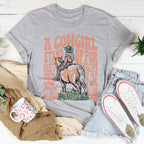 A Cowgirl Stand Up For What's Right Even If She Stands Alone Tee Peachy Sunday