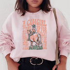 A Cowgirl Stand Up For What's Right Even If She Stands Alone Tee Peachy Sunday