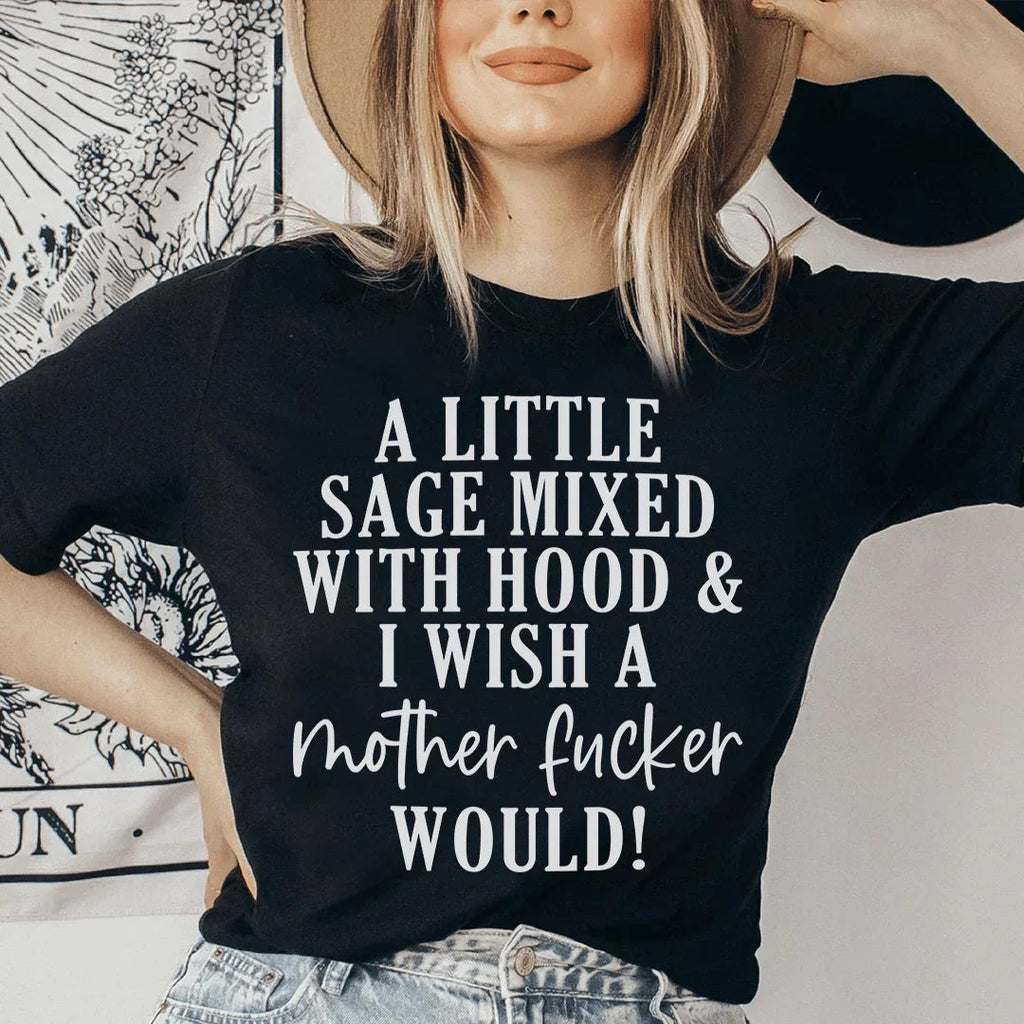 A Little Sage Mixed With Hood Tee Peachy Sunday