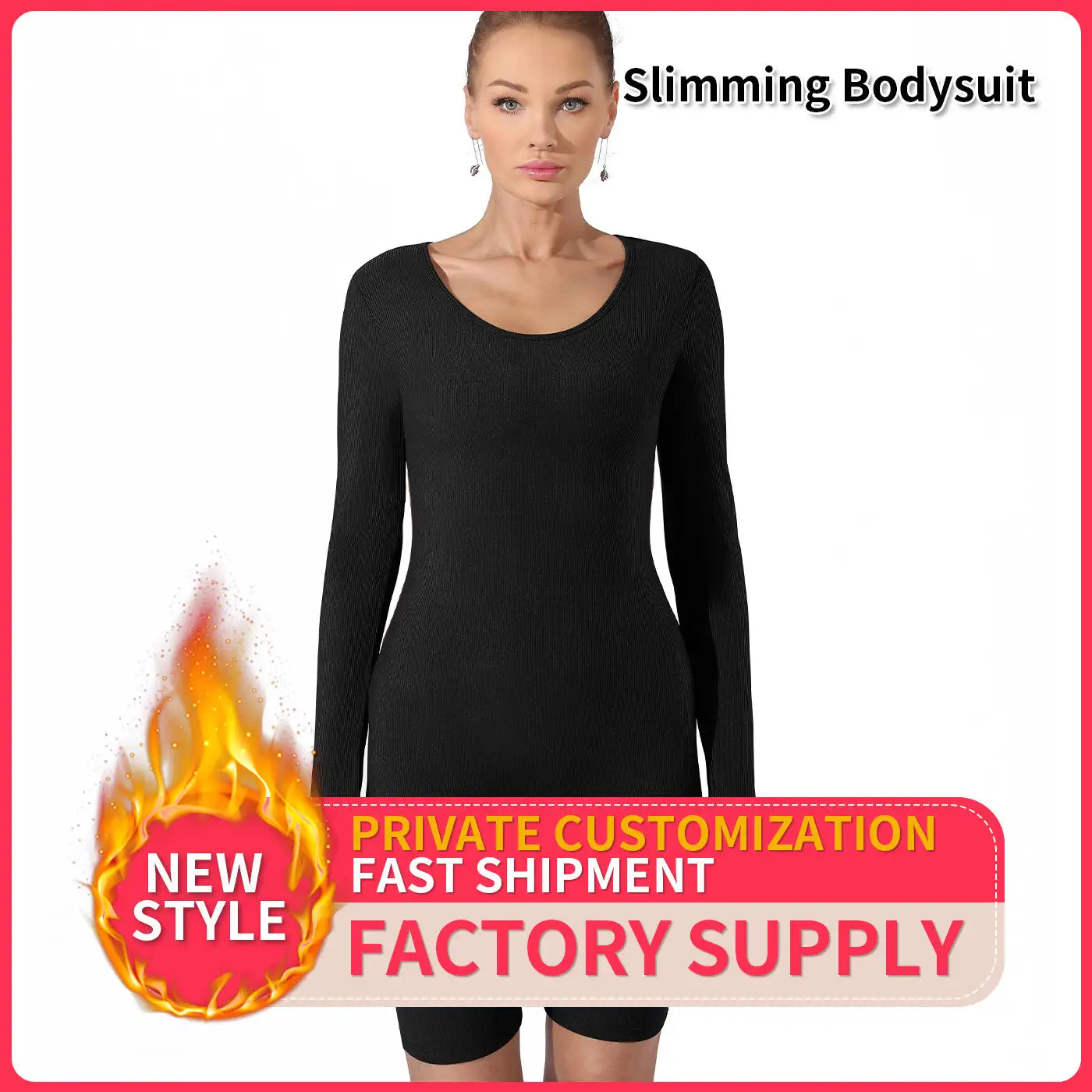 Women's Fashion Simple Solid Color Bodysuit - SJB-DIAMOND ELITES