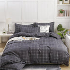 Simple Cotton Sanding Four-piece Set Thickening Small Bed Quilt Cover Pi-Mart
