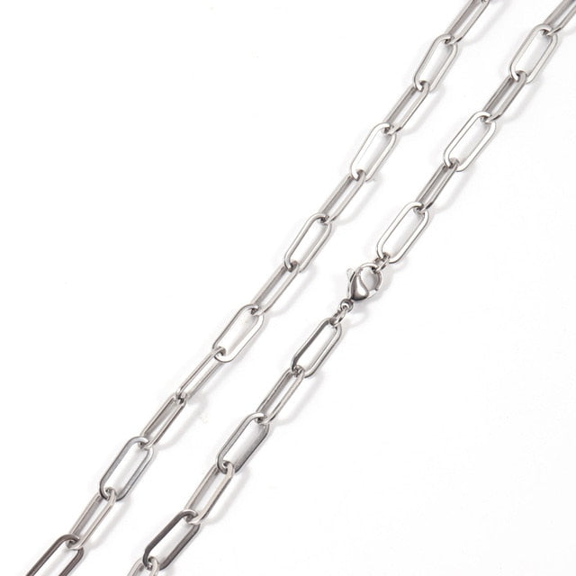 Paper Clip Chain Men Necklace Pi-Mart