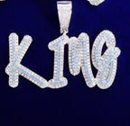Creative Double Cursive Hip Hop Necklace Pi-Mart