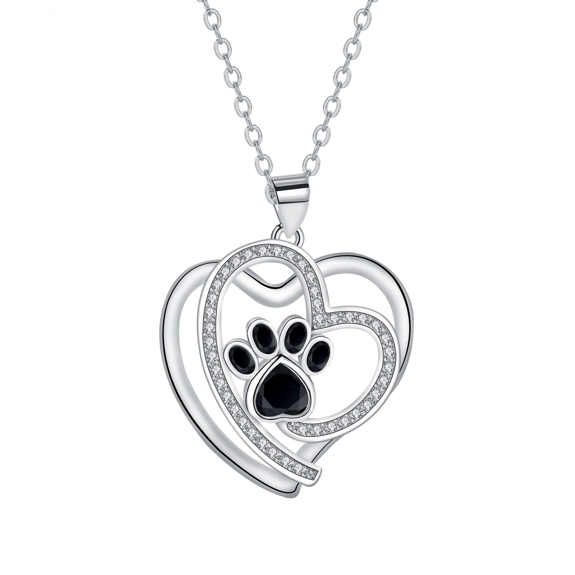 Cute Pet Footprints Necklace Clavicle Chain Personality Pi-Mart