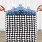 2pcs/5pcs Extra Large Capacity Stylish Houndstooth Storage Boxes - Durable, Space-Saving Closet Organizers with Handles for Easy Clothes, Blanket Storage and Organization at Home and Office Lootquake LLC