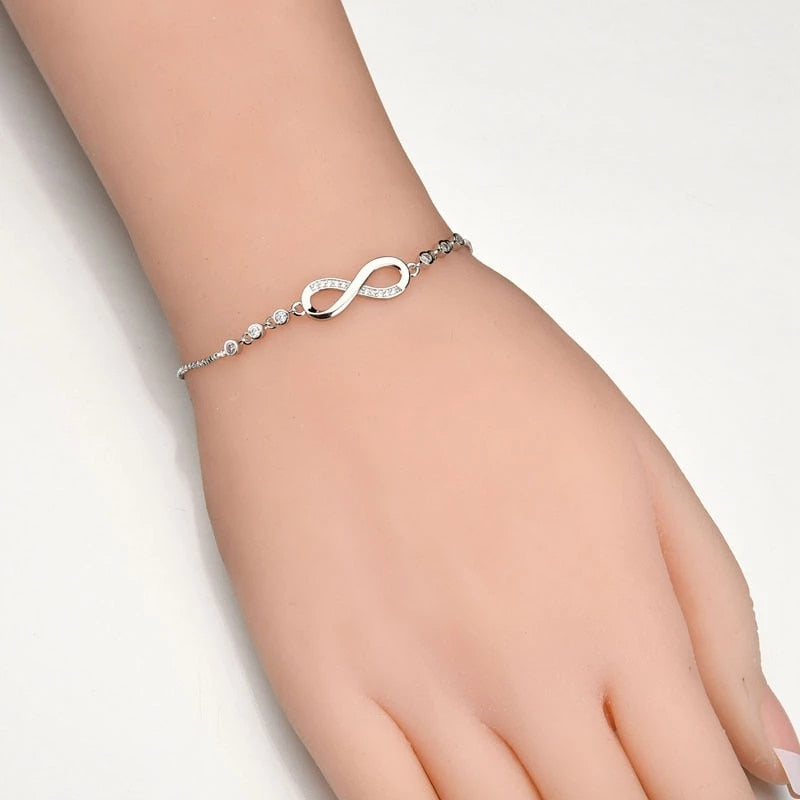CZ Stone Infinity Bracelet Pi-Mart