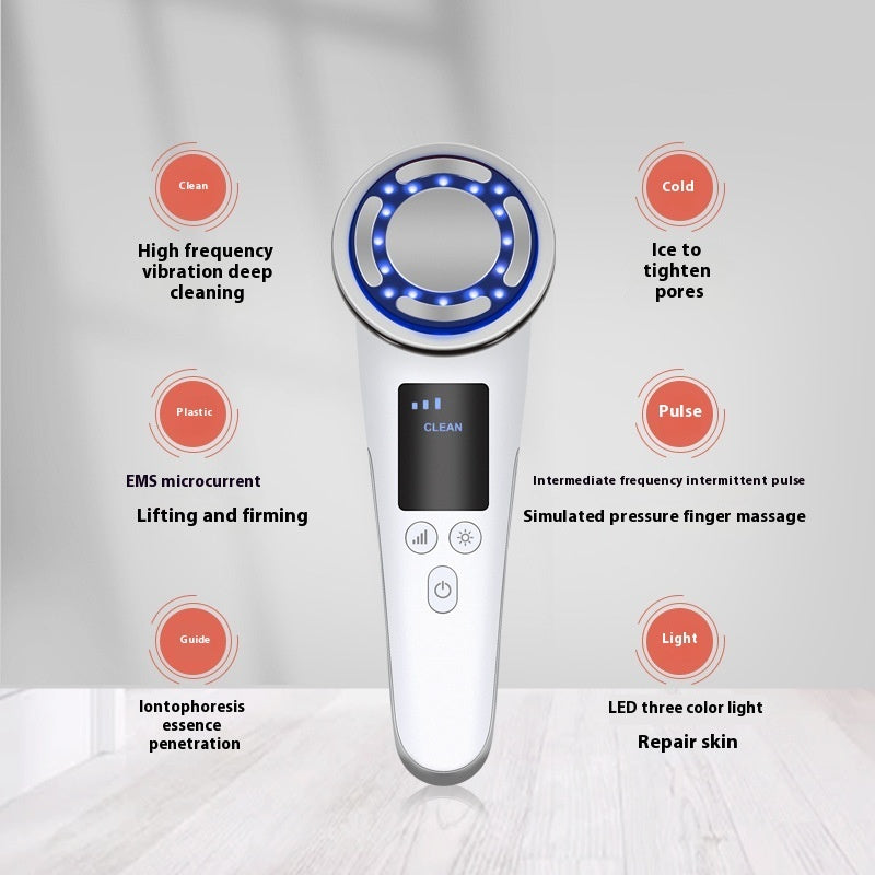 Hot And Cold Pulse Beauty Instrument Facial Vibration Massage Instrument Pi-Mart