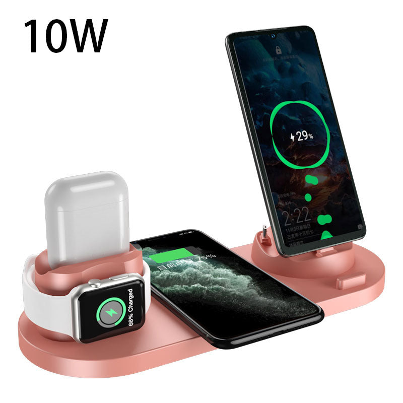 Wireless Charger For IPhone Fast Charger For Phone Fast Charging Pad For Phone Watch 6 In 1 Charging Dock Station Pi-Mart