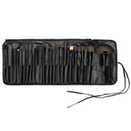 24 PCs Makeup Brush With Horse Hair Black Wood Color Makeup Full Set Pi-Mart
