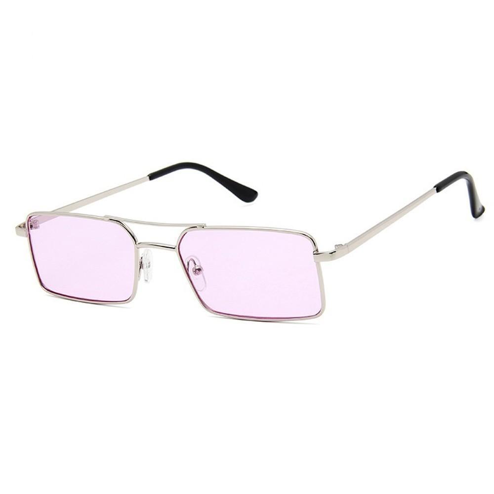 Luxury Famous Retro Modern Square Unisex Men and  Women‘s Sunglasses  With Alloy Metal Small Frame With Clear Double Bridge Men's Sunglasses - SJB-DIAMOND ELITES